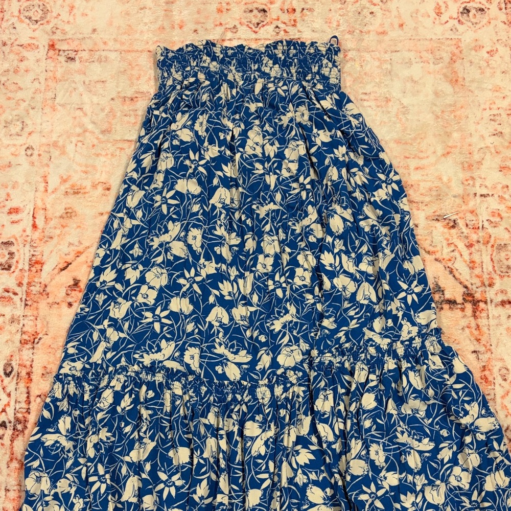 freepeople Floral Blue and White Women's Skirt
